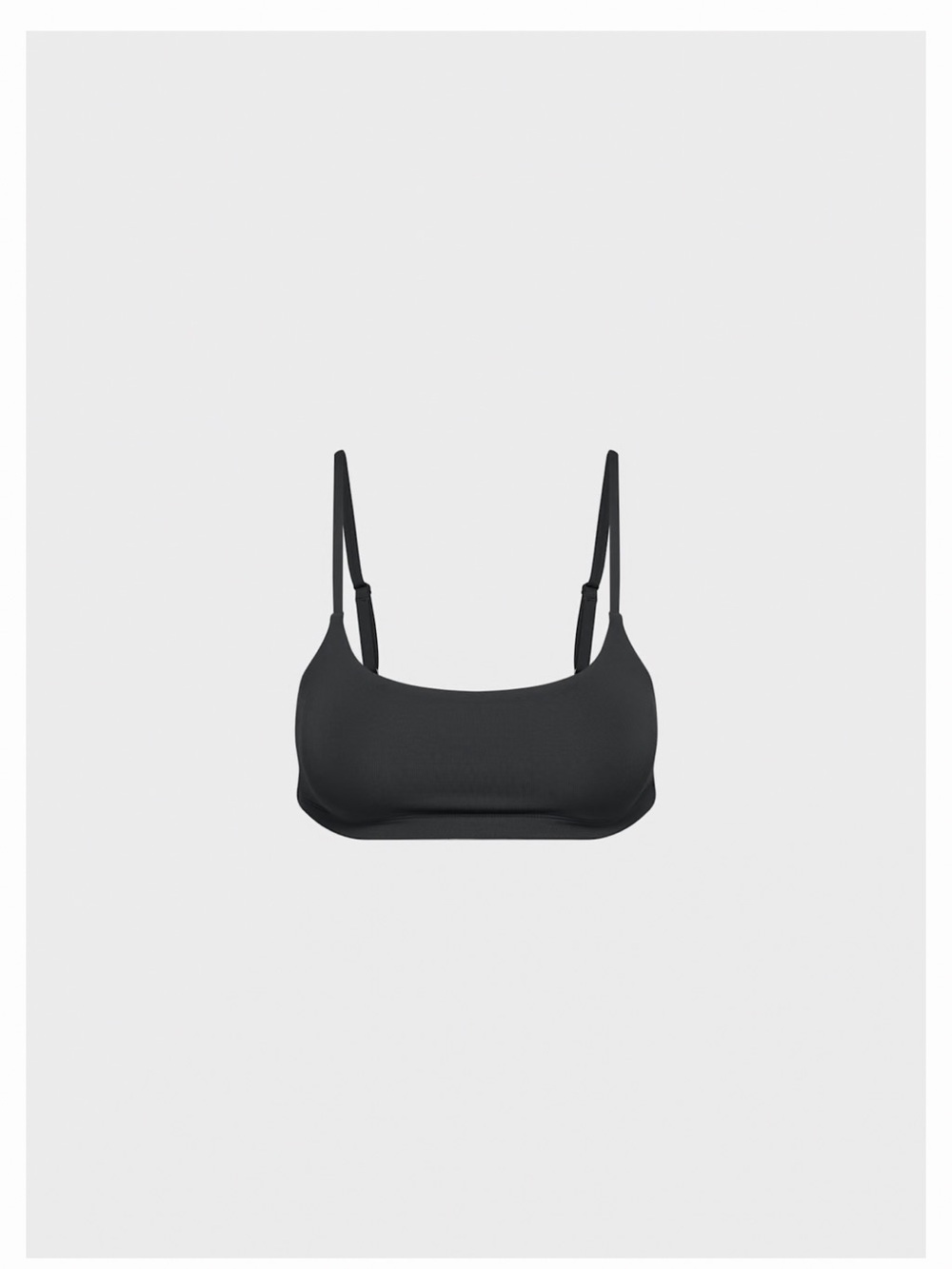Aritzia Black Minimal Scoop Bralette Crop Top